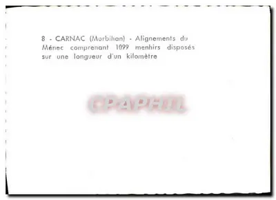 Wyrównania Ménech w Carnac — Morbihan — 1099 menhirów na 1 km — Rewers