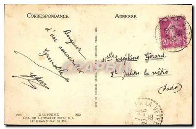 Col do Lautaret (2075 m) — O Grande Galibier — editor Dauphiné, n° 224 — Verso