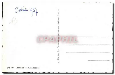 Arles — Les Arènes — Spółka Sztuki Fotometrycznej, Paryż — Rewers