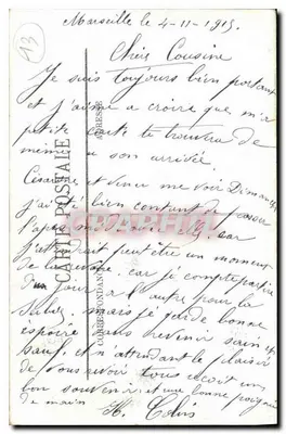 Marseille — Zespół Pałacu Longchamp — wydawca nieznany, n° 6 — Rewers