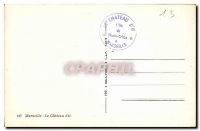 Zamek If — Marsylia — wydawca C.A.P. nr 107 — Rewers