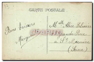 Marselha — Monumento dos Mobiliés e a Igreja dos Reformados — Verso