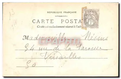 Marseille - Le Prado — widok ulicy z drzewami i tramwajami — fototyp. E. Lacour — Marseille — Rewers