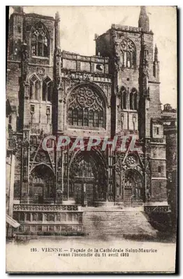 Viena — Fachada da Catedral de São Maurício antes do incêndio de 11 de abril de 1869 — série 195