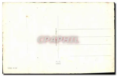 Bukiet kolorowych kwiatów — ilustracja akwarelą — M. I.D. Paryż, seria 4.150 — Rewers