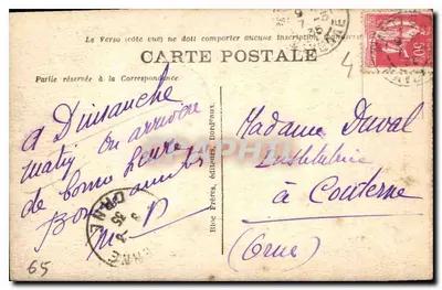 Pagnères-de-Bigorre — Cachoeira de Gavet — Bloc Frères, editores, Bordeaux — Verso