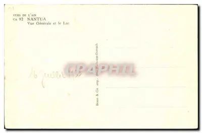 Nantua — Ogólny widok i jezioro — Braun & Cie, Mulhouse-Dyrnach — Rewers
