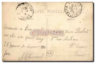 Angers — Widok z fos w kierunku St-Laud — L. V., fot. — Rewers