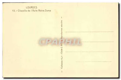 Kaplica Asylera Najświętszej Maryi Panny — Lourdes — Cliché J.-B. C. — Rewers