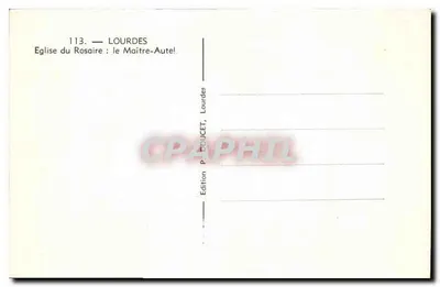 Lourdes — Igreja do Rosário : o Mestre-Aute! — Edição P. BOUCET, Lourdes — Verso