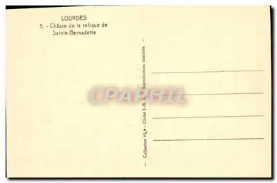 Lourdes — Skarbiec relikwii św. Bernadett — kolekcja J.-B. C. — Rewers