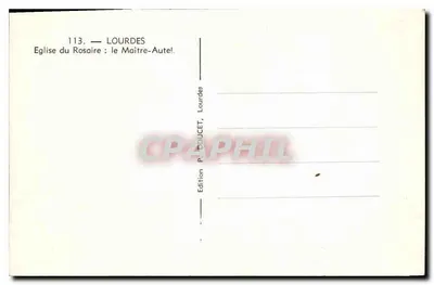 Lourdes — Katedra Rosyjska: Mistrz-Aute! — Wydawnictwo P. DOUCET, Lourdes — Rewers