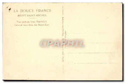 Mont-Saint-Michel — Ogólny widok (strona północno-wschodnia) — Yvon 17 — Rewers