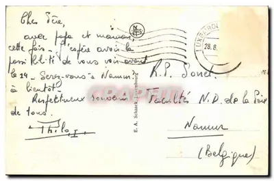 Ponte Adolphe — Luxemburgo — editor N. Clais, número de série não visível — Verso