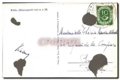 Titisee (Schwarzwald) — Lago rodeado de bosques y montañas — editor Ta, n° 115 — Reverso