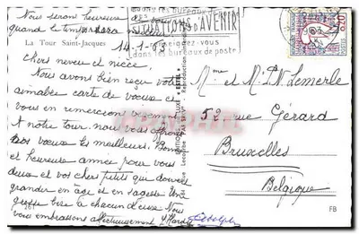 A Torre Saint-Jacques — Paris — Éditions Lecombre — Verso