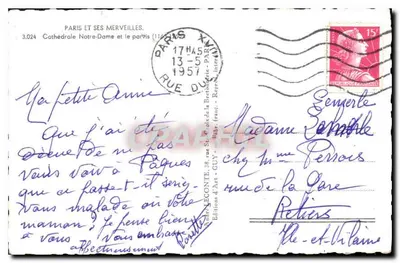 Notre-Dame w Paryżu — widok fasady — Giry — Rewers