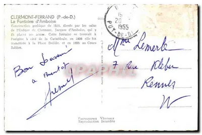 Clermont-Ferrand — Fontanna Amboise — Cim — Rewers