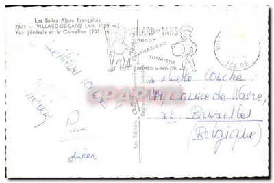 Villard-de-Lans — Ogólny widok i Cornafion (2031 m.) — Les Éditions Grenoble-Tourisme — Rewers