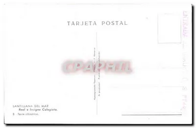 Santillana del Mar — Cylindryczna wieża kościoła — Huesca, F. Nancero — Rewers