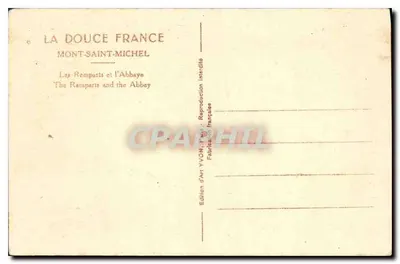 Mont-Saint-Michel — The Ramparts and the Abbey — Art Edition YVON — Back