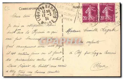 Amélie-les-Bains — Ansicht der Promenade des Hospitals — LL 66 — Rückseite