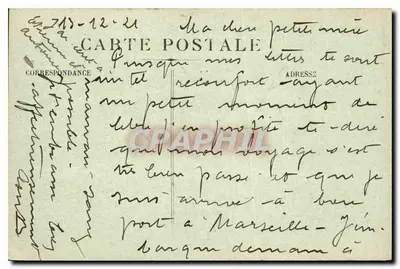 Marseille — Perspektywa Alei Meilhan i Kapucynów — wydawca B. Dauchut, n°41 — Rewers
