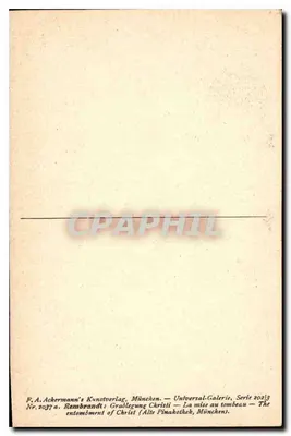 Rembrandt — A Sepultura — F.A. Ackermann's Kunstverlag, série 2037 — Verso