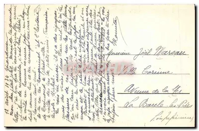 Colmar — Gniazda Cigógą — pejzaż panoramiczny z kościołem i gniazdami ptaków — wydawca MT. WITZ, nr 293 — Rewers