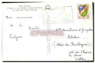 La Baule — Pamiątki z La Baule — Wydawnictwo I.F.M.A. i Chambery — Rewers