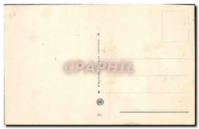 Wiosenny krajobraz z domem — wydawca AM, n°42 — Rewers