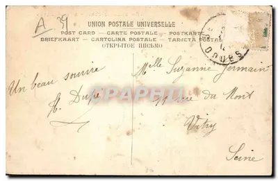 Pôligny (Jura) — A Pierre qui Vire — Union Postale Universelle n°41 — Verso