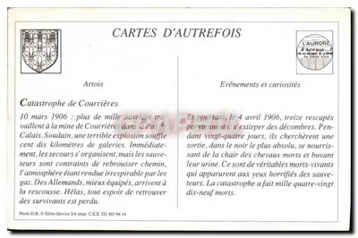 Catástrofe de Courrières — Os Restos de uma Vitima — Édito-Service SA — Verso