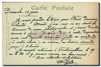 Las Fontainebleau — Le Bouquet du Nid de l'Aigle — JND Phot. — Rewers