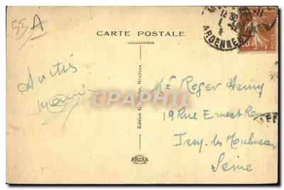 Vale do Meuse — Montthermé — Desfile em direção a Deville — Edição G. Olivier, Mézières — Verso