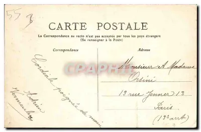 Verdun — Pałac Sądowy — J. Debergue, wyd. Verdun — Rewers