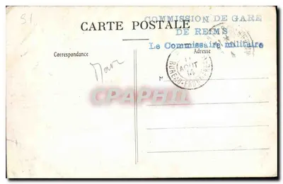 Reims — O Jardim Colbert — Bilhete postal moderno n°10 — Verso