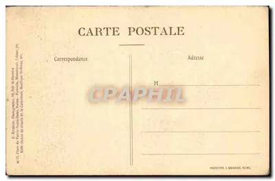 Gargouilles — Grupa Katedry — F. Biennais, Fotograf, Reims — Rewers