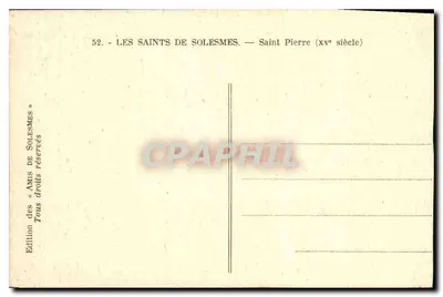 Sint Pieter — 15e eeuw — Uitgave van de «Vrienden van Solesmes» n°52 — Achterkant