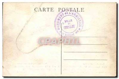 Floresta de Compiègne — Local do tratado de paz — Edição E Hutin, Compiegne — Verso