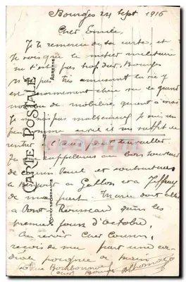 Bourges — centralna widok z Pałacu Jacques Cœur — Rewers