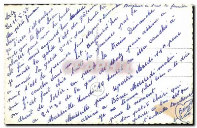 Młody mężczyzna w brązowej koszulce — spojrzenie zamyślone — PC Paris n°6066 — Rewers