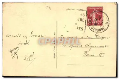 Chartres — Widok z mostu Nowego — P. H. nr 206 — Rewers
