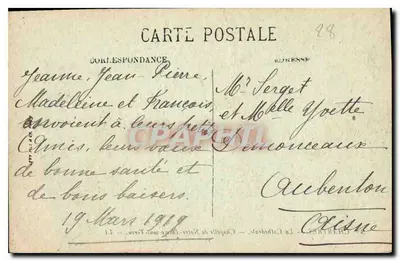 Chartres — A Catedral — Capela de Nossa Senhora sob a Terra — LL. — Ofertas — Verso