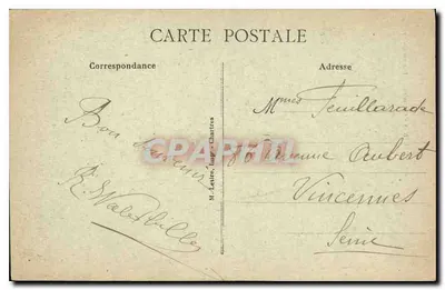 Chartres - Katedra - Rue du Bourg — wydawca: R. Malbille, nr 149 — Rewers