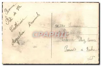 Couple en tenue d'époque — scène de couronnement de roses — éditeur non visible — Verso