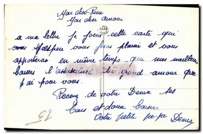 Jovem casal apaixonado — texto romântico — Fox, n° 4473 — Verso