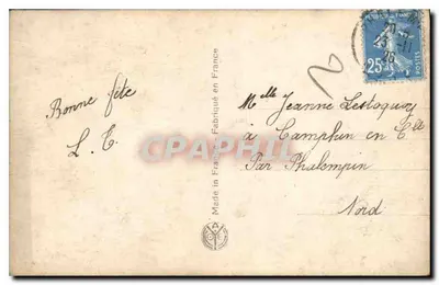 Casal jovem — época 1920 — editor Tay Noyer, n° 4746 — Verso