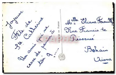 Joven pareja — joven hombre ofreciendo un ramo de flores a una joven mujer — editor RA NOTER n°3136 — Reverso