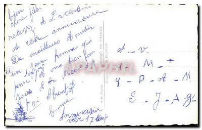 Due momenti — D'amore e di felicità pieni — P.F. Parigi n°805 — Verso
